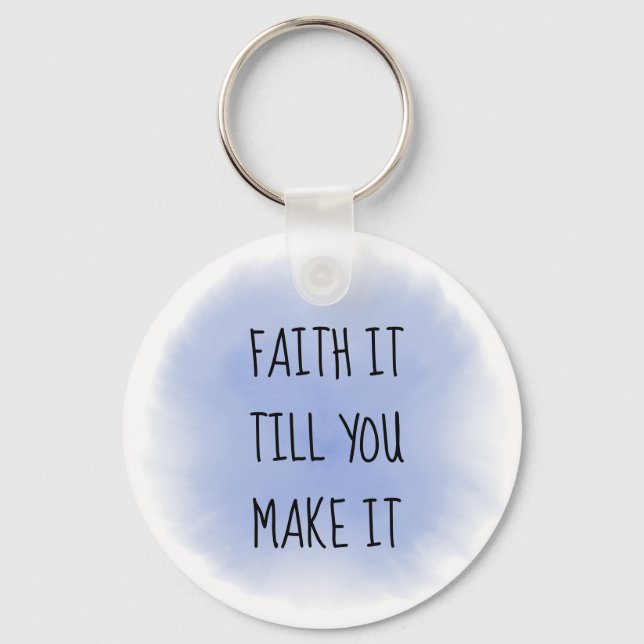 Llavero Cláusula de tecnología informática de fe azul (Anverso)