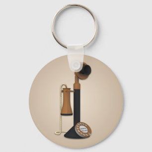 Llavero Cláusula de teléfono antiguo de época