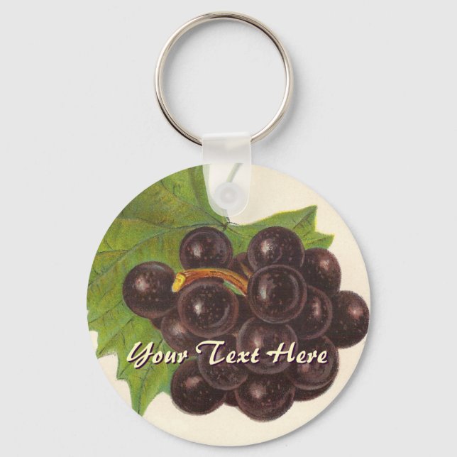 Llavero Cláusula de uvas de vintage (Anverso)