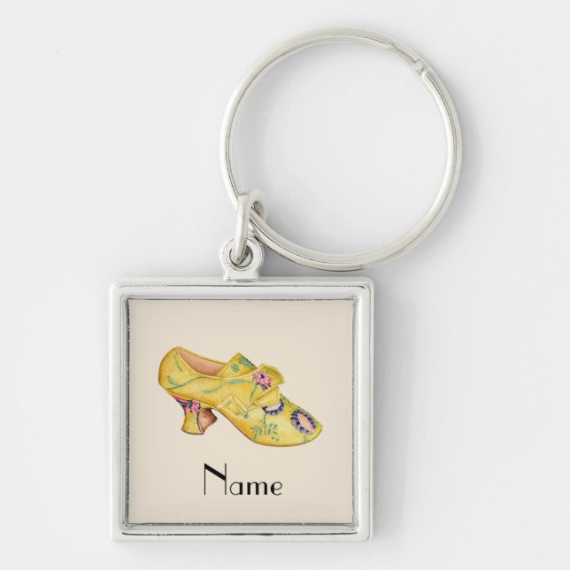 Llavero Cláusula de zapatos amarillos de estilo Art Deco r (Frente)