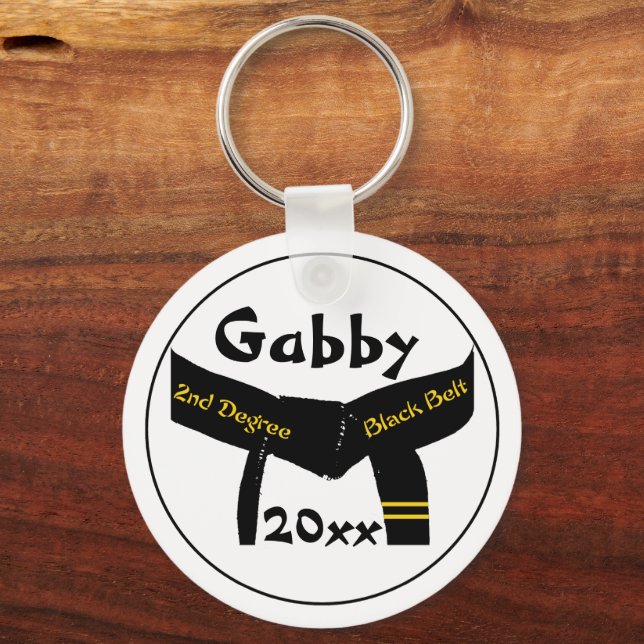 Llavero Cláusula del cinturón negro de 2º grado de artes m (Anverso)