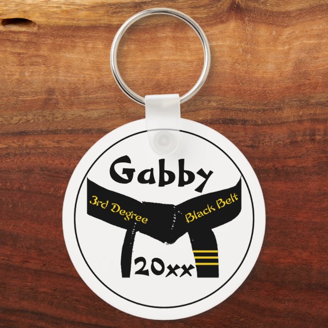 Llavero Cláusula del cinturón negro de tercer grado de art (Anverso)
