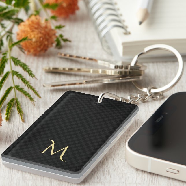 Llavero Cláusula del Día del Padre Monograma Personalizado (Personalized Monogram Fathers Day Keychain for Dad)