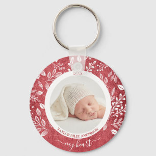 Llavero Cláusula fotográfica breve Personalizado recién na