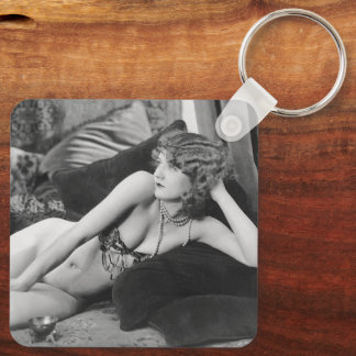 Llavero Cláusula fotográfica de pinza de cosecha de Chica