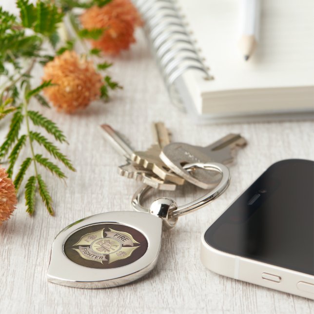 Llavero Cláusula Metalizado de bomberos (Lateral)
