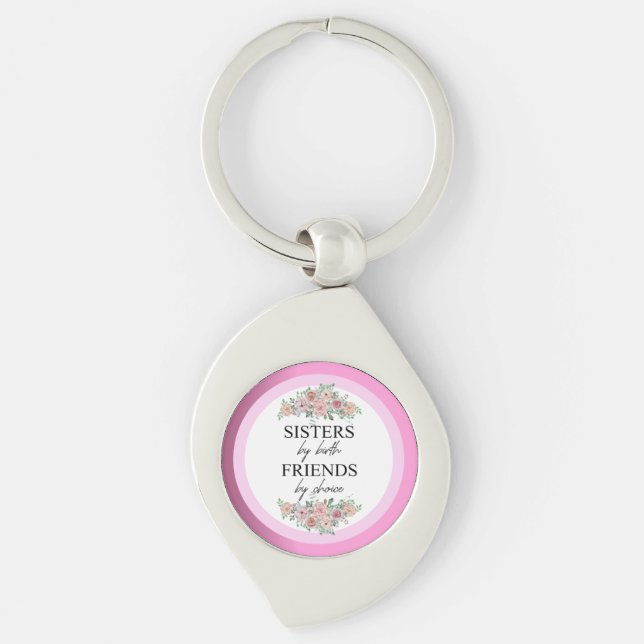 Llavero Cláusula Metalizado de Hermanas Elegantes (Anverso)