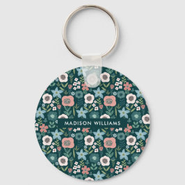 Llavero Cláusula Minimalista moderna de la flor monográfic