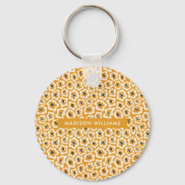 Llavero Cláusula Minimalista moderna de la flor monográfic