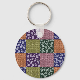 Llavero Cláusula Paisley Patchwork Pattern