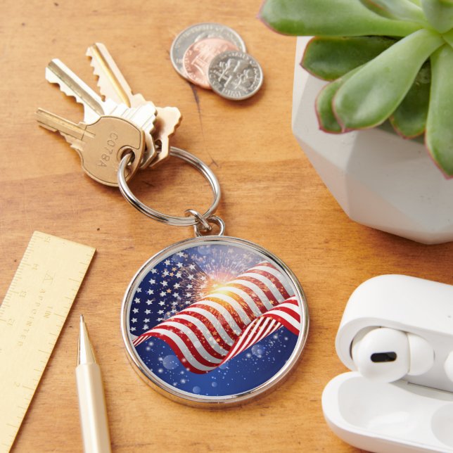Llavero Cláusula Patriótica del 4 de julio (Escritorio )