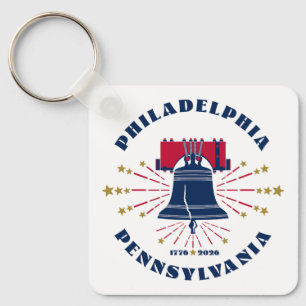 Llavero Cláusula Patriótica Red White Blue Liberty Bell