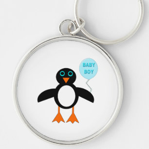 Llavero Cláusula pingüina de niño pequeño azul