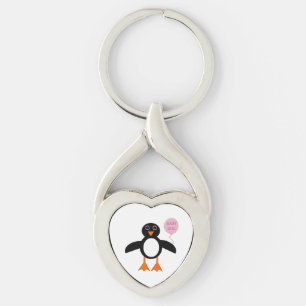 Llavero Cláusula pingüina rosa