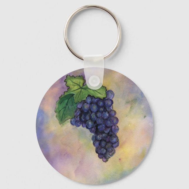 Llavero Cláusula Pinot Noir Wine Grapes (Anverso)