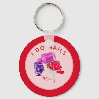 Llavero Cláusula Purpurina personalizada I Do Nails