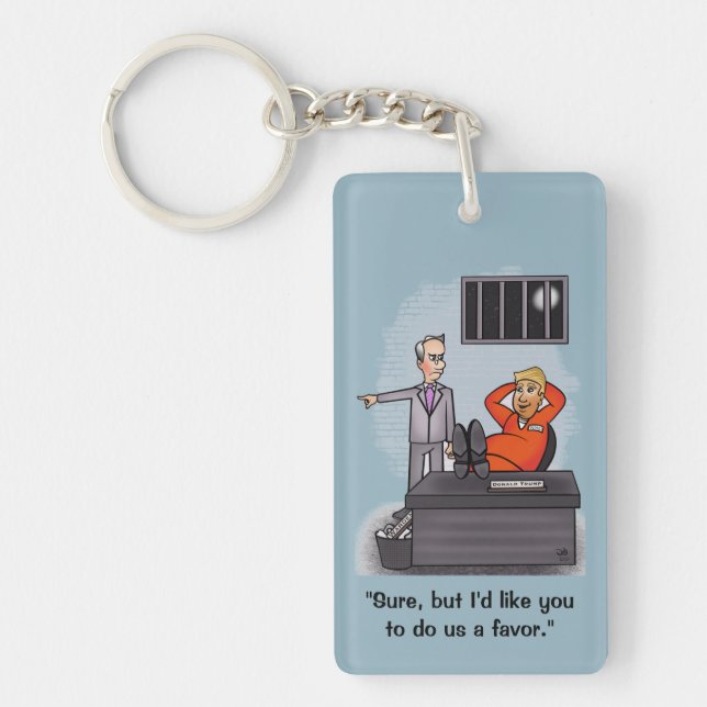 Llavero Cláusula rectangular de Donald Trump (Frente)