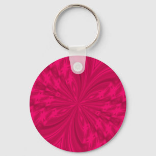 Llavero Cláusula rosa de frambuesa de mariposa abstracta
