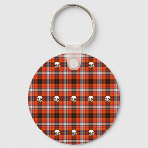 Llavero Cláusula Skull and Crossbone Red and Black Button 