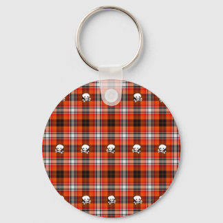 Llavero Cláusula Skull and Crossbone Red and Black Button