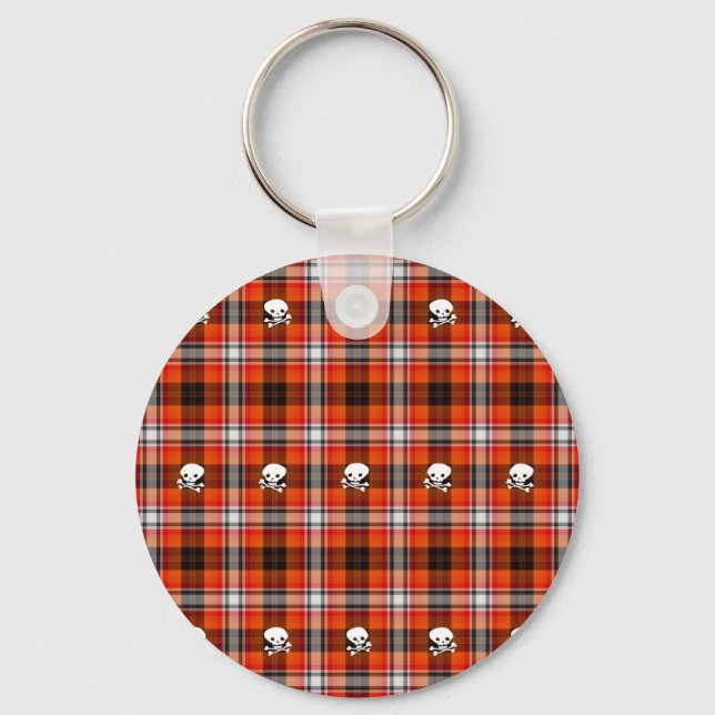 Llavero Cláusula Skull and Crossbone Red and Black Button  (Anverso)