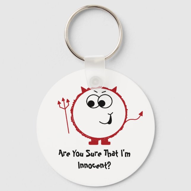 Llavero Cláusula Weeble del diablo culpable (Anverso)