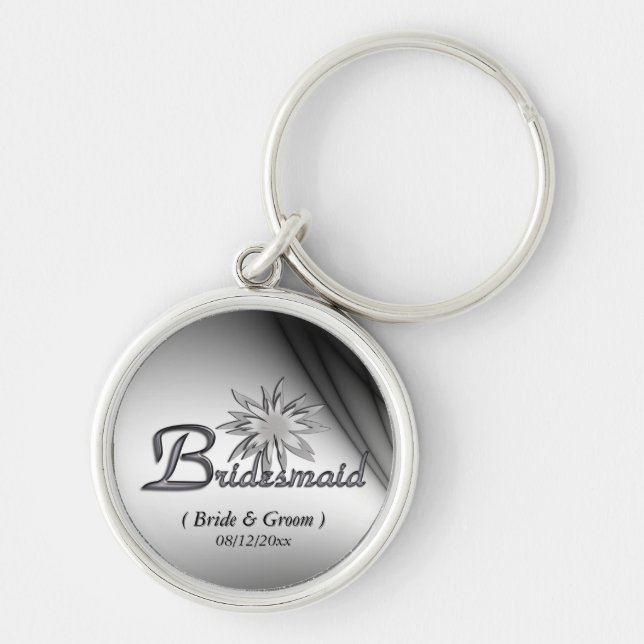 Llavero Cláusulas de Personalizado blanco y negro (Frente)