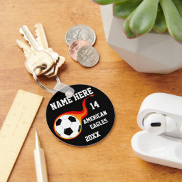 Llavero Cláusulas personalizadas de la pelota de fútbol
