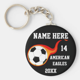 Llavero Cláusulas personalizadas de la pelota de fútbol