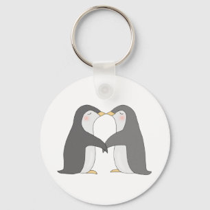Llavero Clave de clave de pingüino de besar clave de par d