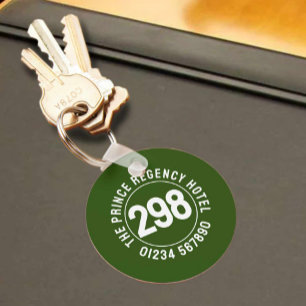 Llavero Clave de habitación del hotel Fob con número de ha