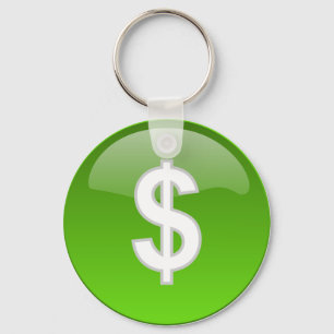 Llavero clave de signo de dólar