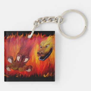 Llavero Clavel Dragon Rojo