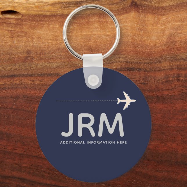 Llavero Claves de Avión Azul de la Armada del Piloto (Reverso )