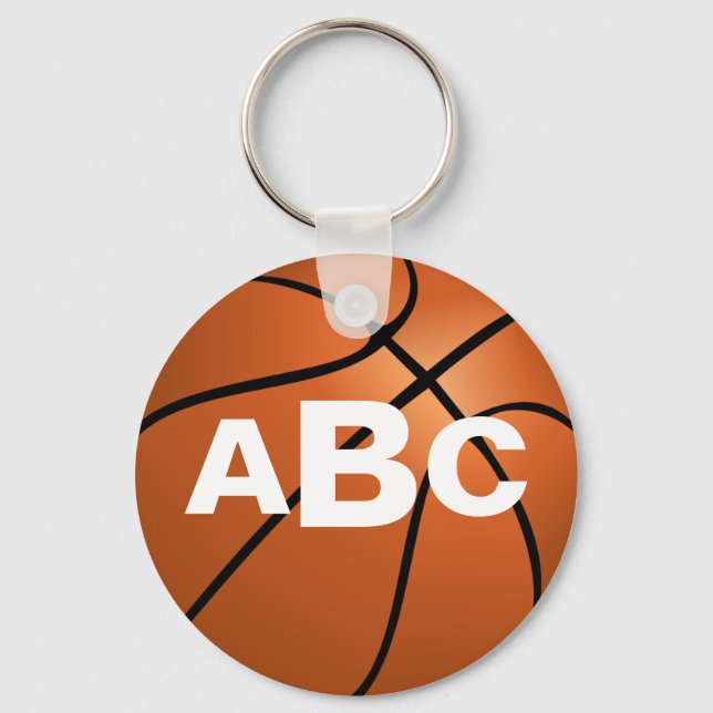 Llavero Claves de baloncesto monogramo (Anverso)