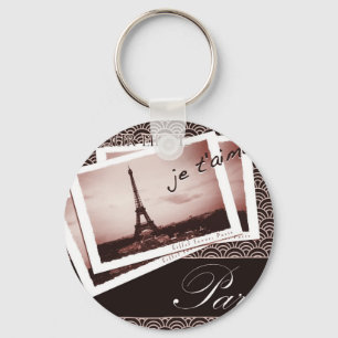 Llavero Claves de estilo Art Deco de postales parisinas