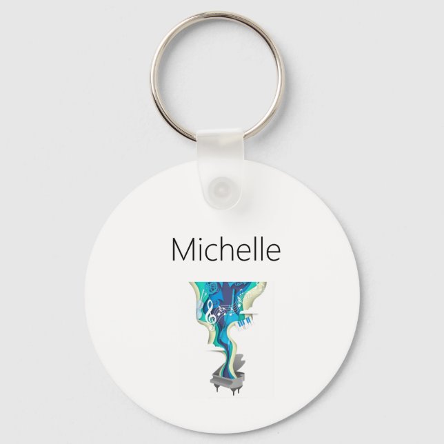 Llavero Claves de piano personalizado en la bolsa para pro (Anverso)