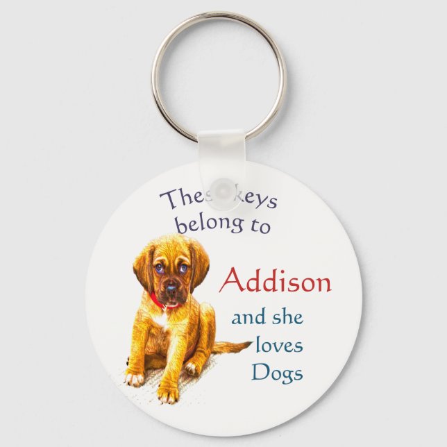 Llavero Claves pertenecientes a la Personalizado de nombre (Anverso)