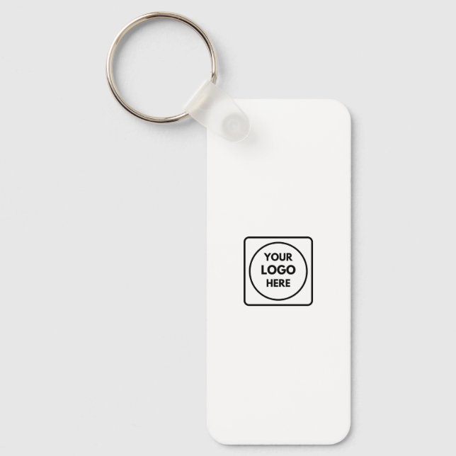 Llavero Clean Business Logo QR Code Horizontal Keychains (Anverso)