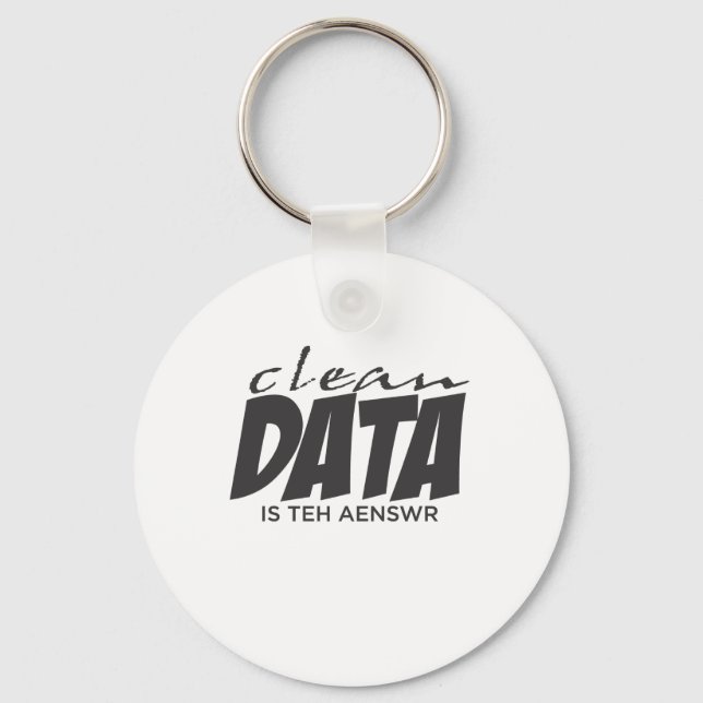Llavero Clean Data is the Answer (Anverso)