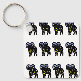 Llavero Clean Ram Zodiac Keychain – Bold Aries Symbol 