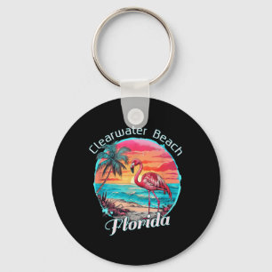 Llavero Clearwater Beach Florida Beach Flamingo Tropical S