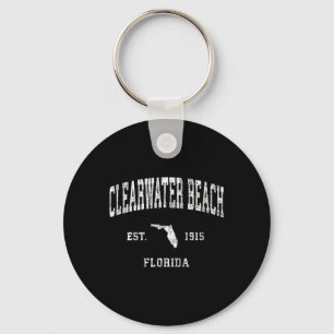 Llavero Clearwater Beach Florida Fl Vintage Athletic Sport