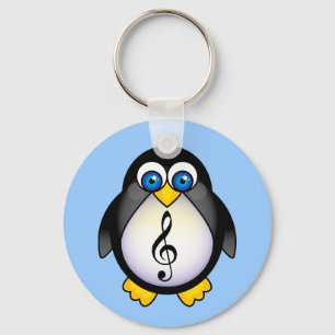 Llavero Clef agudo del pingüino de la música