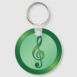 Llavero Clef agudo verde
