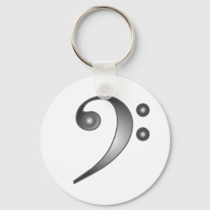 Llavero Clef bajo metálico