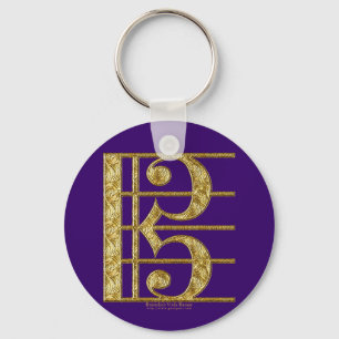 Llavero Clef de alto de oro