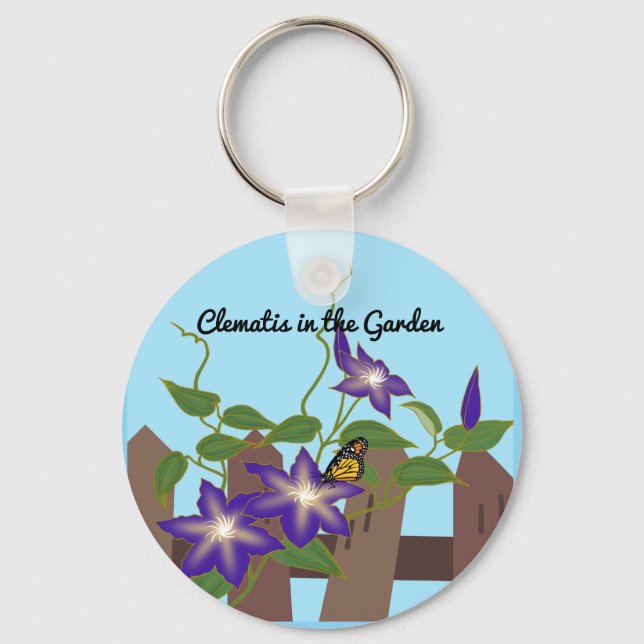Llavero Clematis Vine en el Jardín (Anverso)