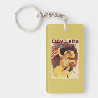 Llavero Cleveland monta en bicicleta al chica americano en