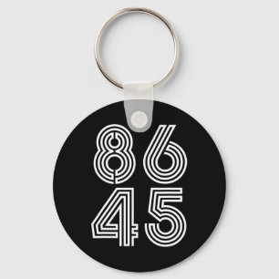 Llavero Clic Estilo Vintage 86 45 Anti Trump Divertido
